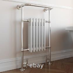 Traditional Victorian Bathroom Heated Towel Rail Radiator White 952 x 568mm