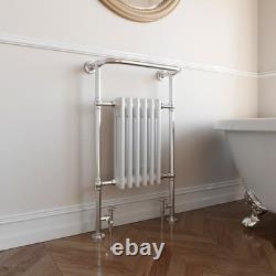 Traditional Victorian Bathroom Heated Towel Rail Radiator White 952 x 568mm