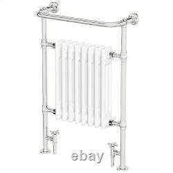 Traditional Victorian Bathroom Heated Towel Rail Radiator White/Chrome 952x659mm