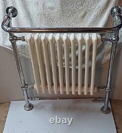 Traditional Victorian Heated Towel Rail Radiato850 x 730 Chrome finished White
