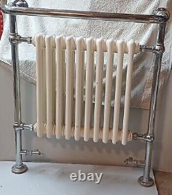 Traditional Victorian Heated Towel Rail Radiato850 x 730 Chrome finished White