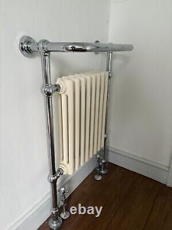 Traditional Victorian Style Heated Towel Rail and Iron Column Radiator Cotswold