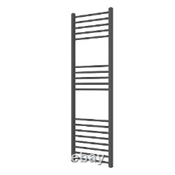 UK Designer Heated Towel Rail Straight Bathroom Radiator Heating Rads Matt Black