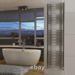 UK Radiators Towel Radiator Rail Heated Bathroom Straight Curved Polished Chrome