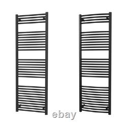 UK Radiators Towel Radiator Towel Rail Dual Fuel Black Element Curved & Straight