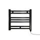 Valdern 150w Black Electric Heated Towel Rail Radiator 450mm (w) X 406mm (h)