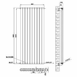 Vertical 1600MM -1800MM Designer Flat Panel Radiator Best Price Rads All Colours