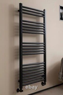 Vertical Bathroom Towel Rail Radiator Black 1200x500mm RRP £174.00