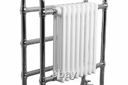 Victorian Style Bathroom Double Heated Towel Radiator Rail 904 x 674 mm White