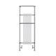 Victorian Style Heated Towel Rail, 6-section Floor Radiator, White & Chrome