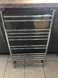 Vogue Polished Chrome Heated Towel Rail 870mm H x 495mm W