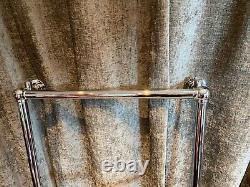 WALL MOUNTED Victorian Chrome on Brass Water Heated Towel Rail 1300 x 850mm