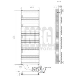 White Bathroom Flat Panel Towel Rail Designer Radiator Warmer Heating Rads