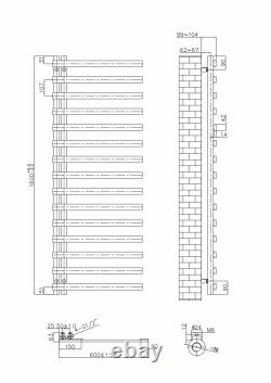 White Bathroom Heated Towel Rail Designer Radiator Ladder Warmer Heating Rads