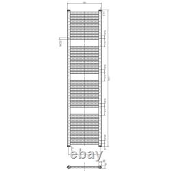 White Bathroom Heated Towel Rail Radiator Straight Ladder Heating Rad 3 Sizes