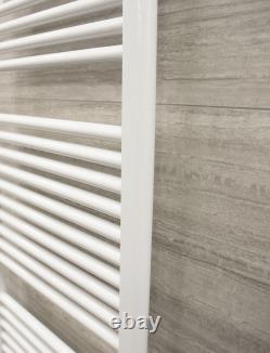 White Bathroom Heated Towel Rail Radiator Straight Ladder Heating Rad 3 Sizes