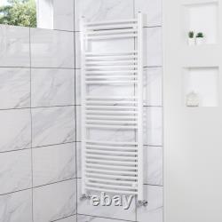 White Curved Bathroom Towel Rail Rad Radiator Central Heated Warmer Ladder