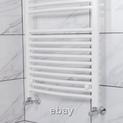 White Curved Bathroom Towel Rail Rad Radiator Central Heated Warmer Ladder