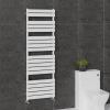 White Designer Radiator Flat Panel Oval Column Central Heating Towel Rail Rad