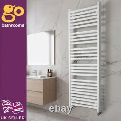 White Double Bathroom Radiator Panel Heated Towel Ladder Towel Warmer 1600x550mm