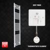 White Electric Heated Towel Rail Radiator 400x1600mm Flat Panel Bathroom
