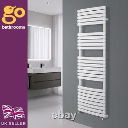 White Flat Panel Bathroom Radiator Durable Heated Towel Rail 1600x500mm