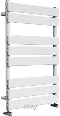 White Flat Panel Towel Rail Radiator Heated Bathroom Modern Heating Warmer G-Rad