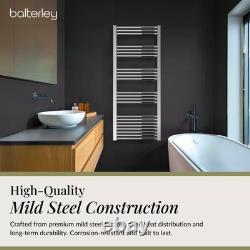 Yarnfield Straight Heated Heated Towel Rail Radiator, 502W, 600 x 1500mm, Chrome