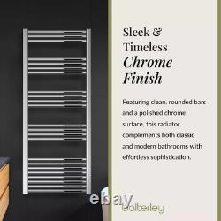 Yarnfield Straight Heated Heated Towel Rail Radiator, 502W, 600 x 1500mm, Chrome Yarnfield Straight Heated Heated Towel Rail Radiator, 502W, 600 x 1500mm, Chrome