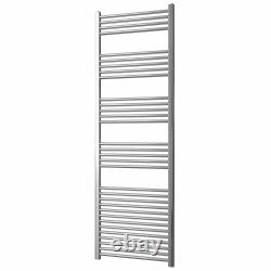 York Chrome Central Heating Heated Towel Rail Flat/Straight 300 400 500 600 wide