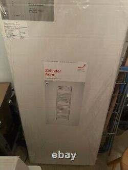 Zehnder Aura Water heated Chrome towel rail 1200x500mm Corner Valves Included