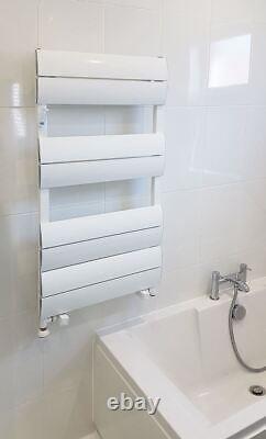 500mm X 1000mm Régent White Aluminium Designer Toilettes Chauffantes Rail 2362 Btu