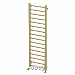 Barre chauffante à serviettes Solaro Square en laiton brossé 1600 x 500 mm