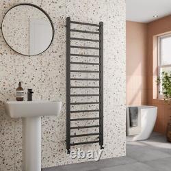 Barre chauffante à serviettes Solaro Square en noir mat 1600 x 500 mm