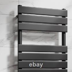 Barre de Serviette Chauffante DuraTherm à Panneau Plat Noir Mat 1200 x 500mm