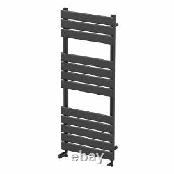 Barre de Serviette Chauffante DuraTherm à Panneau Plat Noir Mat 1200 x 500mm