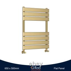 Barre de Serviette en Laiton Brossé Chauffante Échelle Radiateur de Salle de Bain G-Rad Toutes Tailles