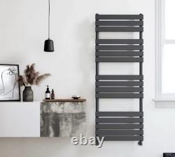 Barre de serviette chauffante à panneau plat 1600mm x 600mm en gris anthracite