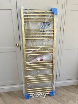 Barre de serviette chauffante en laiton brossé Crosswater MPRO 1380x480