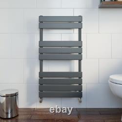 Barre porte-serviettes chauffante à panneau plat gris anthracite 950 mm x 500 mm murale