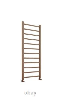 Barre porte-serviettes chauffante design ronde en bronze brossé 500 mm x 1200 mm (895 BTU)