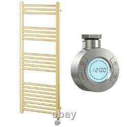 Barre porte-serviettes chauffante électrique intelligente dorée 1200 x 500 mm 300 W pour salle de bain