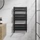Barre Porte-serviettes Chauffante Plate Noire Mate 800 X 450 Mm Murale Pour Salle De Bains