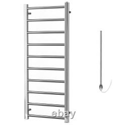 Chauffe-serviettes électrique Abby, radiateur de salle de bain, prérempli, chrome