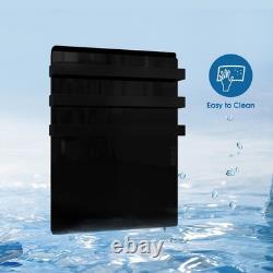 Chauffe-serviettes infrarouge 730W avec thermostat, porte-serviettes chauffant avec WiFi pour salle de bain