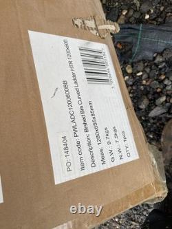 DuraTherm Porte-serviettes chauffant courbé en laiton brossé 1200 x 600 mm