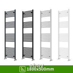 Échelle de chauffage de serviettes courbée avec radiateur et vannes de verrouillage angulaires