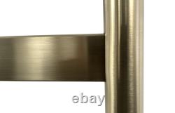 FALA Radiateur de Serviettes Électrique Plat en Laiton Brossé 700mm H Chauffage de Salle de Bain