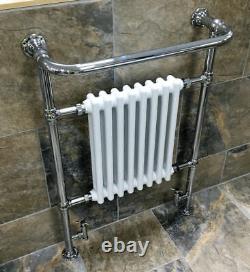 Grand radiateur de serviettes traditionnel chauffé 963mm x 673mm