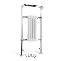 IBathUK Radiateur sèche-serviettes traditionnel pour salle de bains, sèche-serviettes chauffant blanc à colonnes